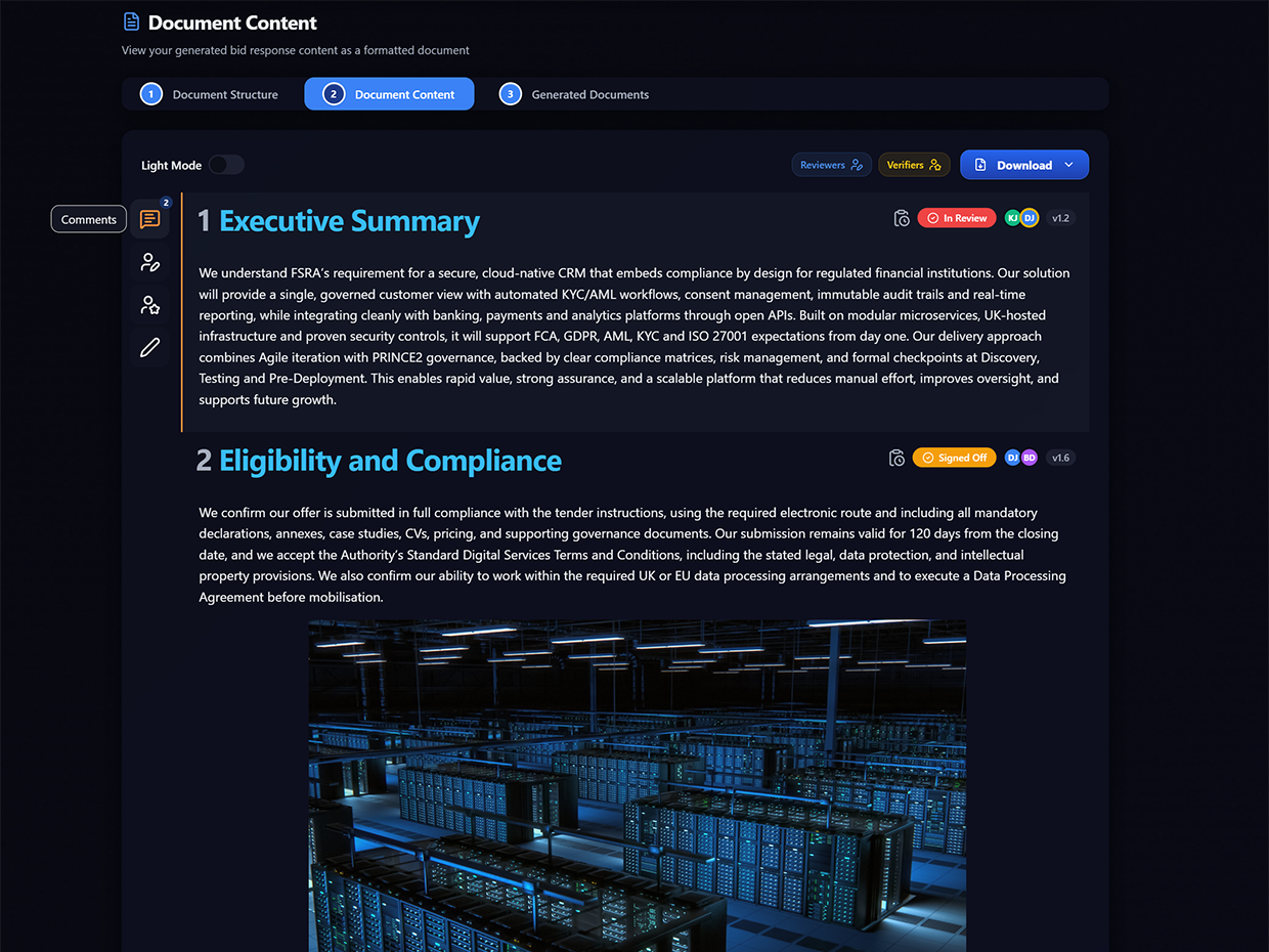 AI Draft Content and Collaboration 